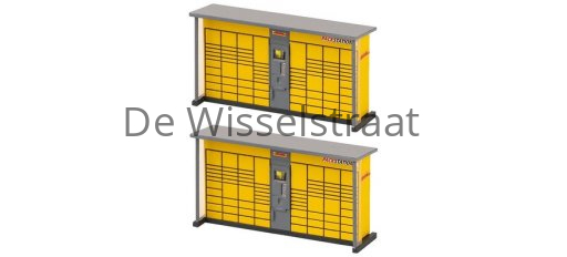 Faller 180281 Bouwpakket van 2 Pakstations "DHL"