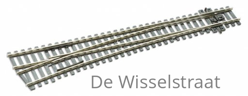 Peco SL-89 Wissel hand links R = 1524 mm, 12°