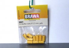 Brawa 3041 Contrastekkers rond Ø 2,5 mm, geel