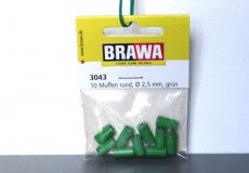 Brawa 3043 Contrastekkers rond Ø 2,5 mm, groen