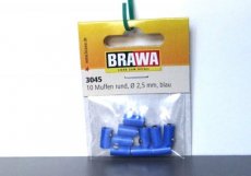 Brawa 3045 Contrastekkers rond Ø 2,5 mm, blauw