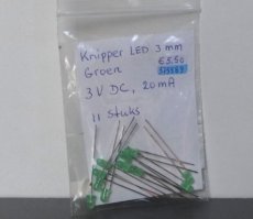 Divers 375589 Knipper Led 3 mm, groen