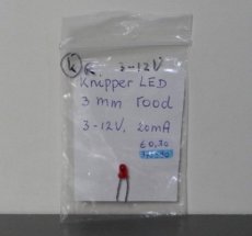 Divers 375590 Knipper Led 3 mm, rood