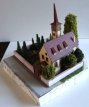 Huis 383393 Kerk met kerkhof en bomen
