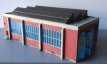 Huis 390224 3-sporige locomotief loods