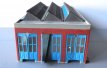 Huis 390224 3-sporige locomotief loods