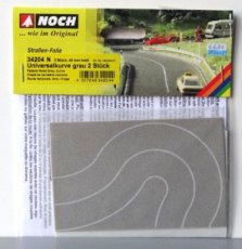 Noch 34204 Straatfolie bocht lichtgrijs