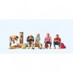 Preiser 10443 Wandelaars bij waterbron, 5 figuren