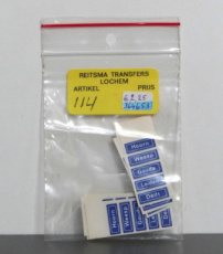 Reitsma 114 Plaatsnamen
