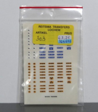 Reitsma 303 Transfers van nummerborden
