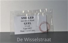 SMD 0402-g SMD-Led geel met micro draad, 3 V