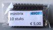 t-Minitrix 4907 Rail recht 50 mm, 10 stuks Alleen bekijken: bestellen via Minitrix 4907