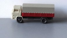 Wiking 394133 Huif vrachtwagen grijs/rood