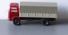 Wiking 394134 Huif vrachtwagen rood/grijs